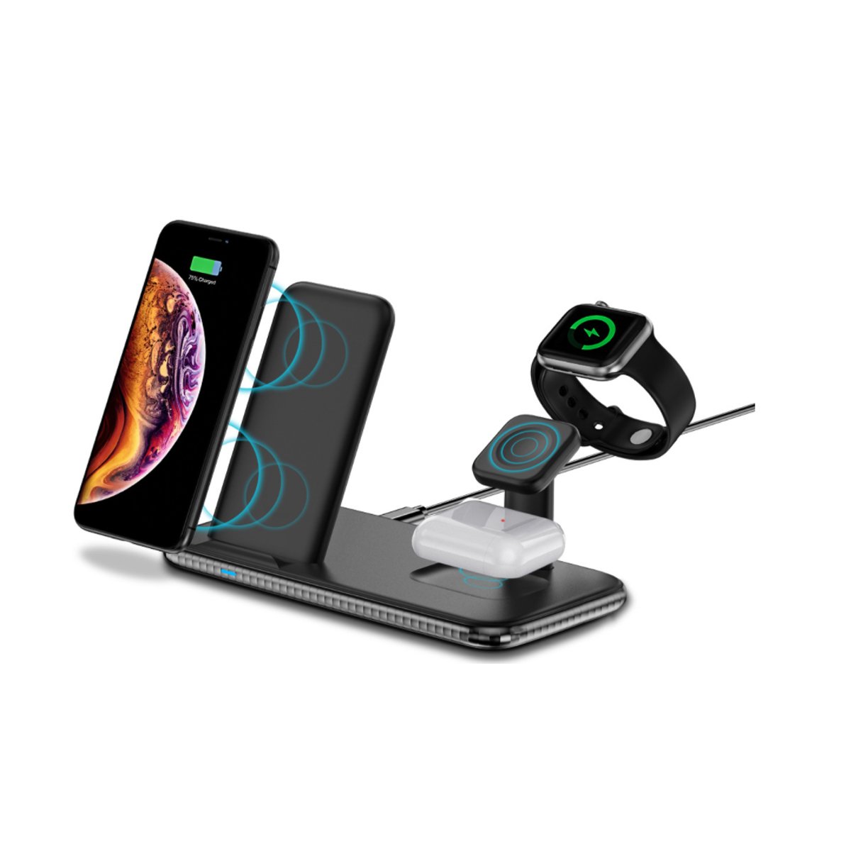 4 in 1 Wireless Fast Charging Hub Salmon Lucky