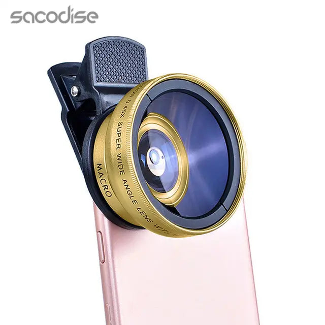 2 IN 1 Lens Universal Clip 37mm Mobile Phone Lens Teal Simba