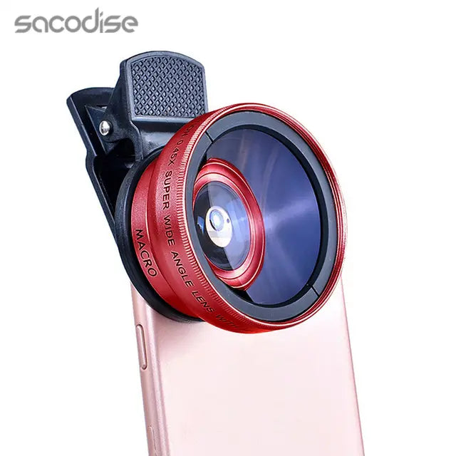 2 IN 1 Lens Universal Clip 37mm Mobile Phone Lens Teal Simba