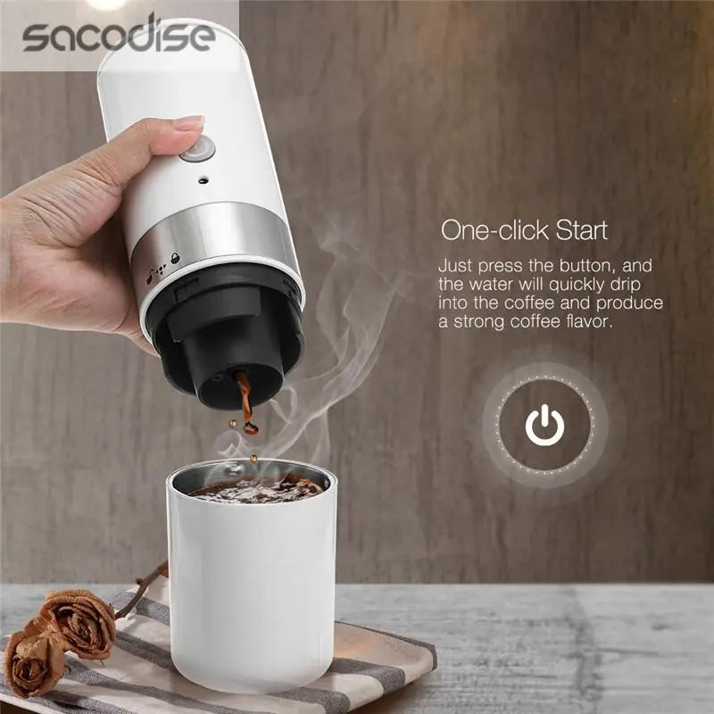200ml Mini Coffee Machine Portable Coffee Maker Hourglass American Yellow Angel