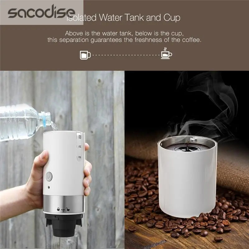 200ml Mini Coffee Machine Portable Coffee Maker Hourglass American Yellow Angel
