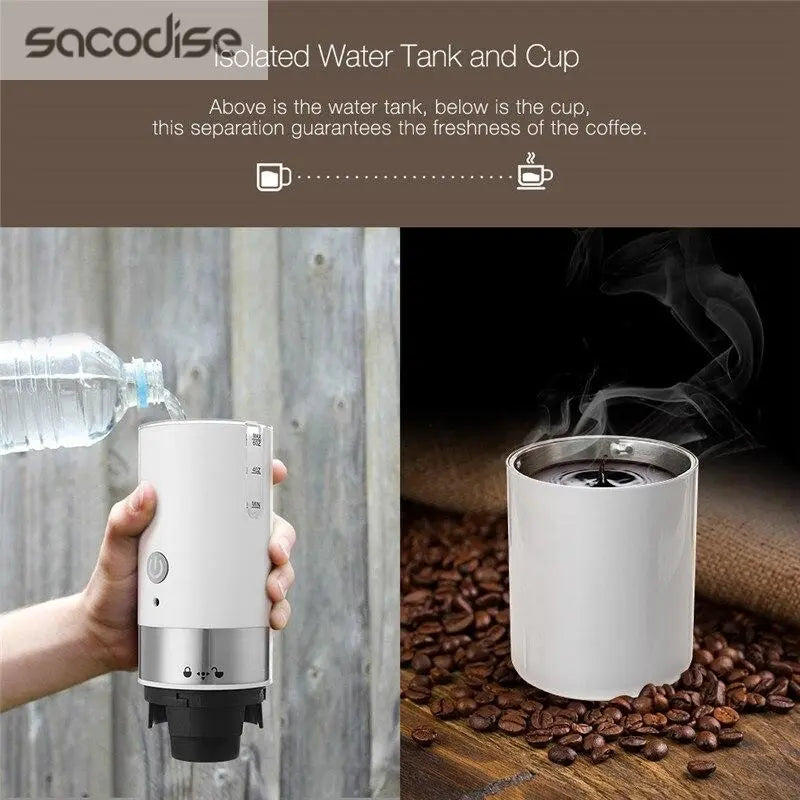 200ml Mini Coffee Machine Portable Coffee Maker Hourglass American Yellow Angel