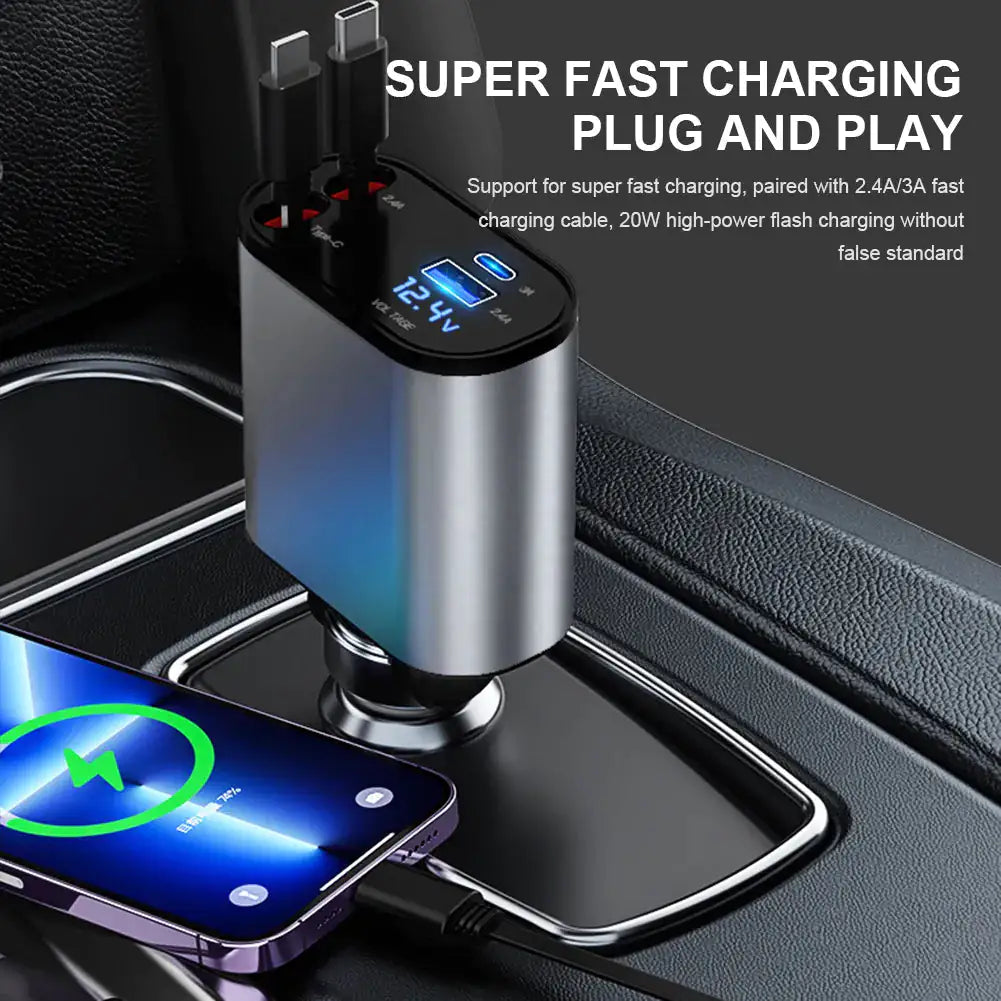 Retractable Car Charger sacodise.com