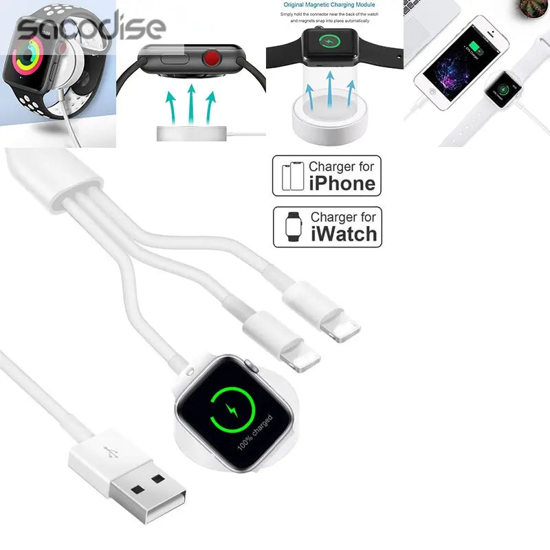 3 in 1 Wireless Charger Quick Charger USB Cable Teal Simba