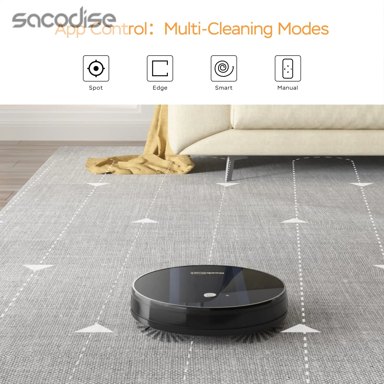 Automatic Self-Charging Smart App Robot Vacuum Cleaner Lilac Milo