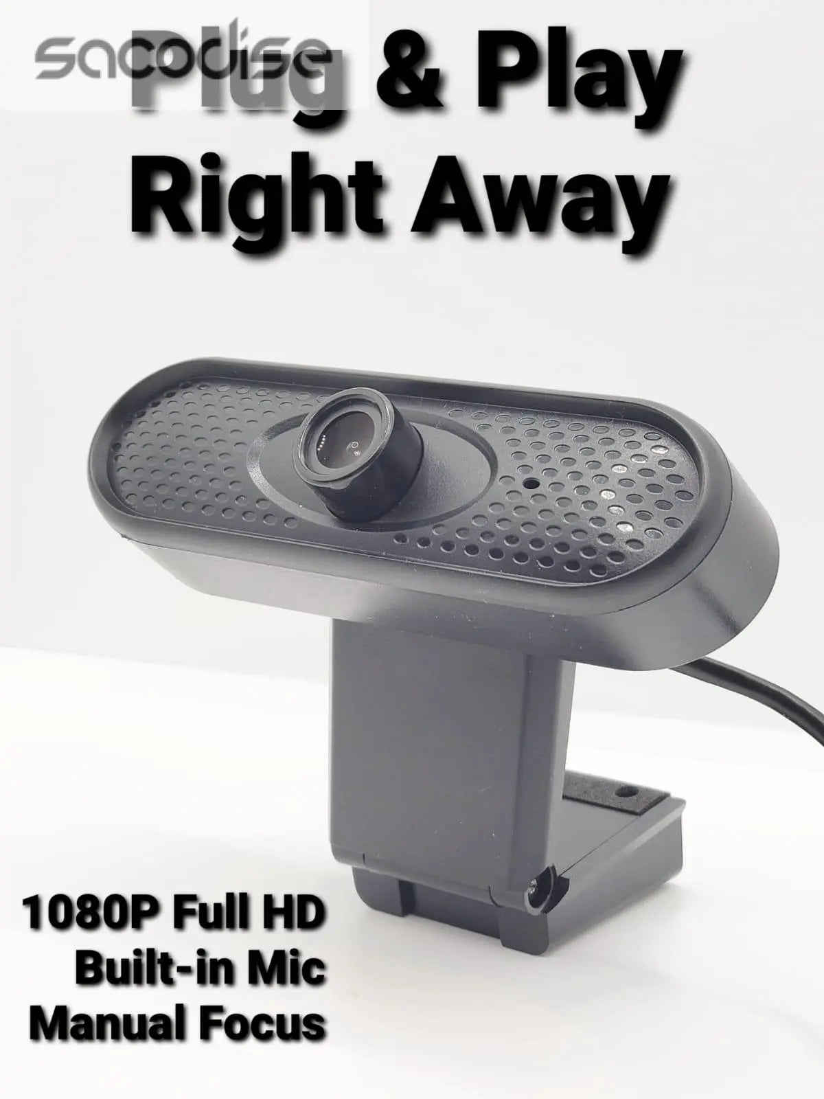 DT 1080P Full HD Webcam with Built-in Microphone for PC/Mac Fuchsia Electra
