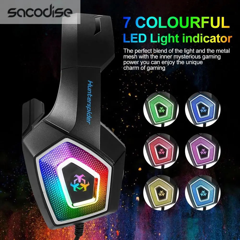 Dragon Stereo LED Gaming Headset with Microphone Yellow Pandora