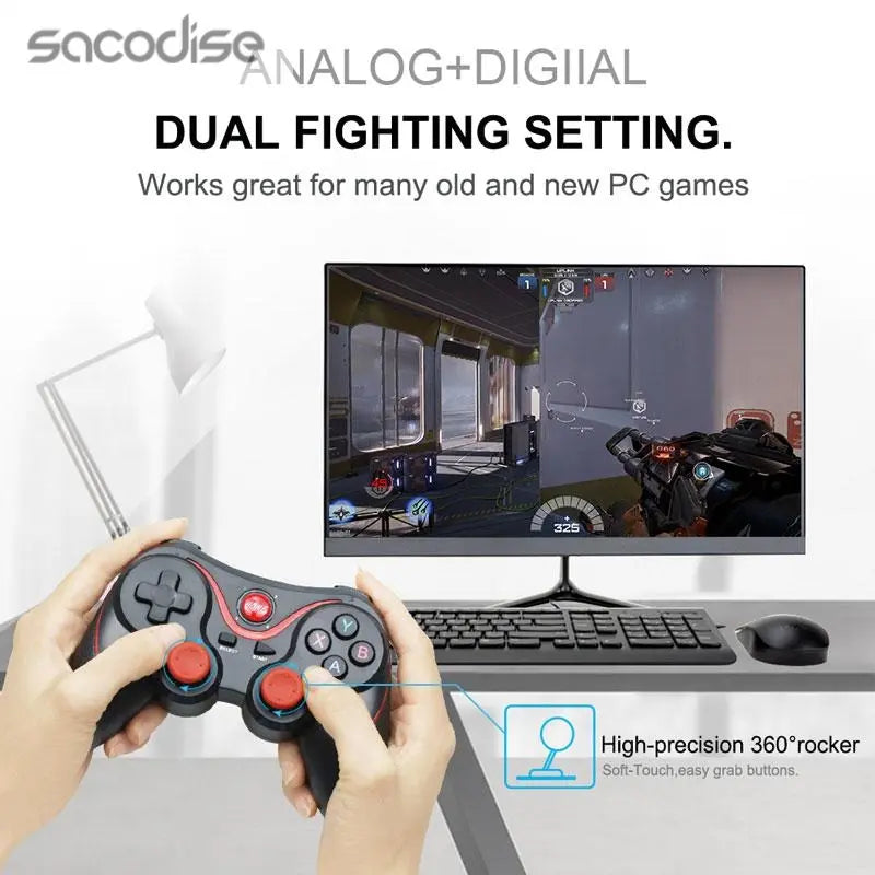 Dragon TX3 Wireless Bluetooth Mobile Gaming Controller for Android Yellow Pandora