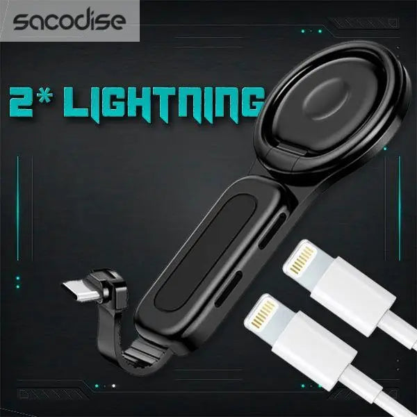Dual Port Phone Ring Holder Adapter for Lightning Jack Adapter Teal Simba