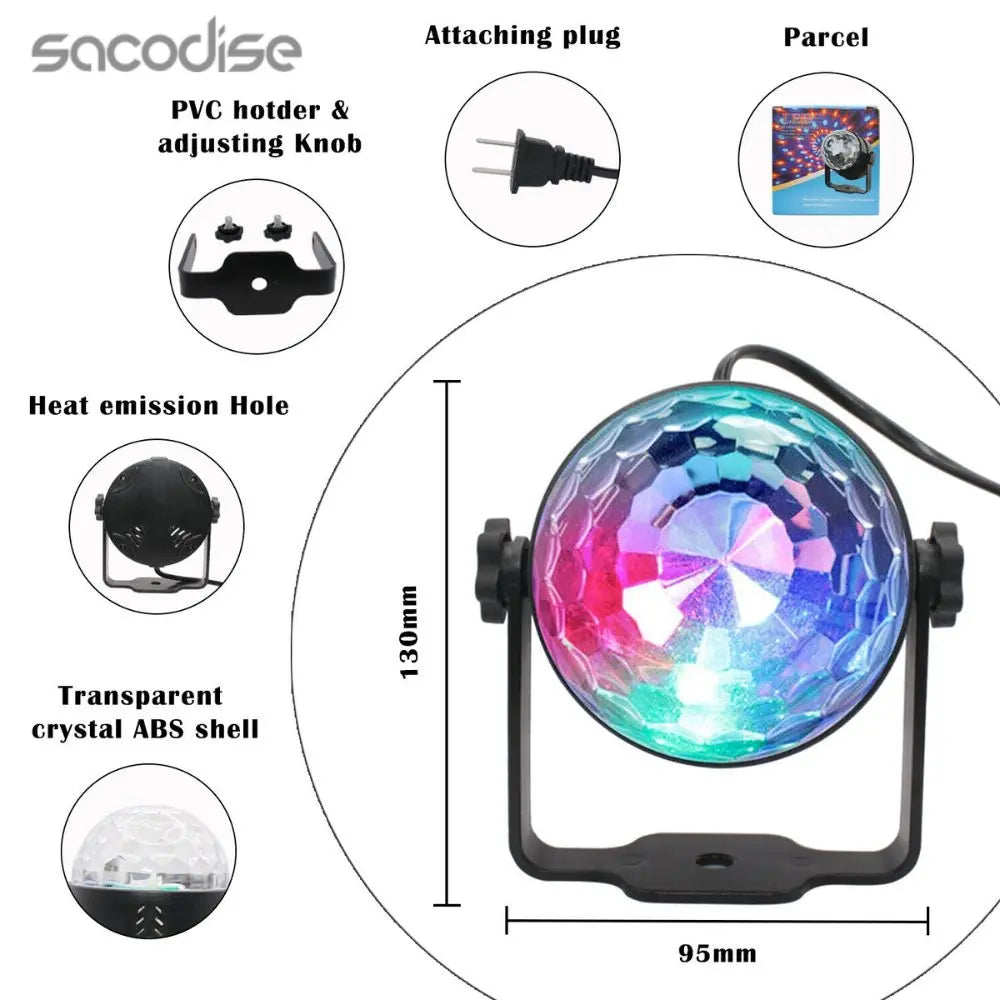 LED Party Projector Light with Sound Activation Yellow Pandora