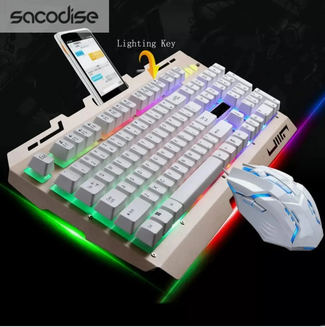 Ninja Dragons Premium NX900 USB Wired Gaming Keyboard and Mouse Set Yellow Pandora