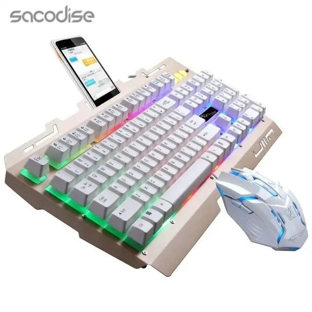 Ninja Dragons Premium NX900 USB Wired Gaming Keyboard and Mouse Set Yellow Pandora