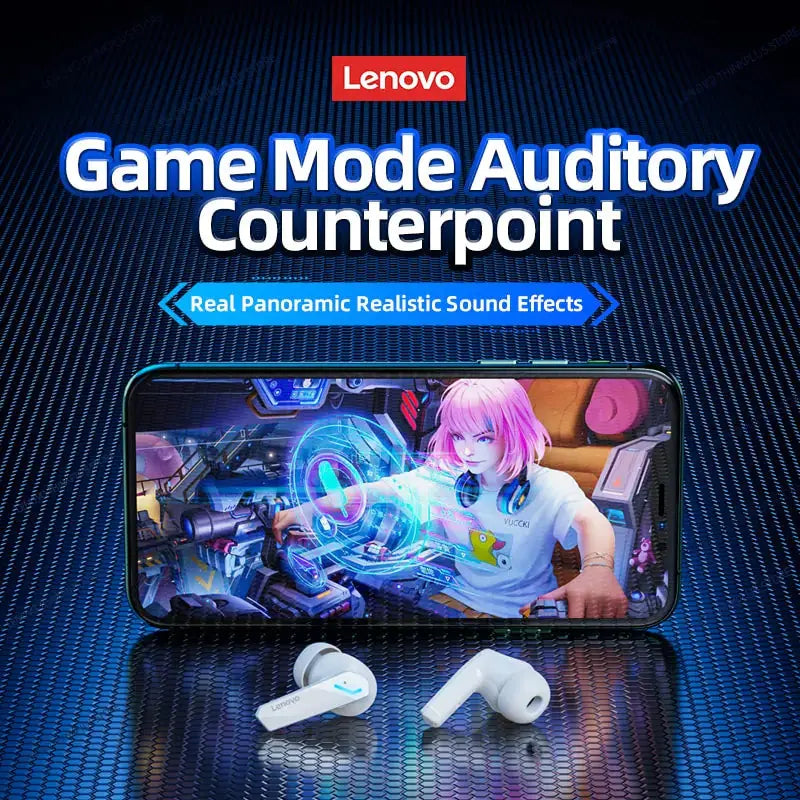 Original Lenovo GM2 Pro 5.3 Earphone Bluetooth Wireless Earbuds Low Latency Headphones HD Call Dual Mode Gaming Headset With Mic sacodise.com