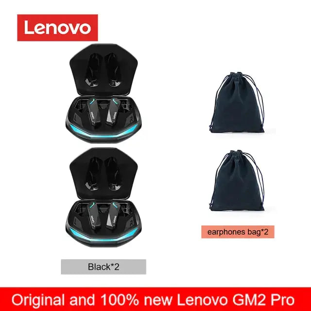 Original Lenovo GM2 Pro 5.3 Earphone Bluetooth Wireless Earbuds Low Latency Headphones HD Call Dual Mode Gaming Headset With Mic sacodise.com