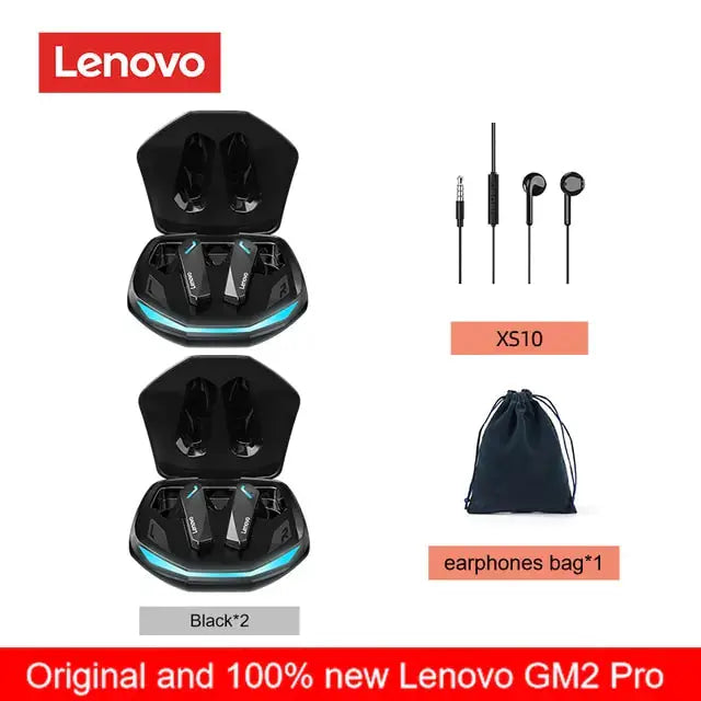 Original Lenovo GM2 Pro 5.3 Earphone Bluetooth Wireless Earbuds Low Latency Headphones HD Call Dual Mode Gaming Headset With Mic sacodise.com