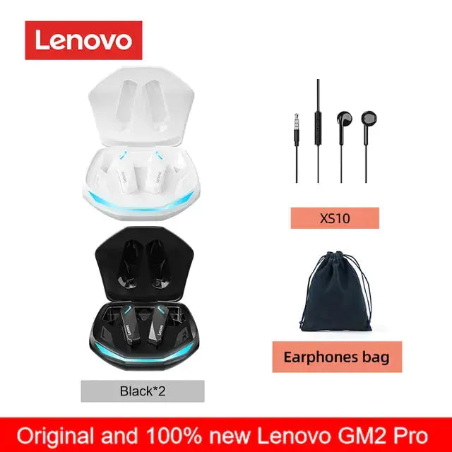 Original Lenovo GM2 Pro 5.3 Earphone Bluetooth Wireless Earbuds Low Latency Headphones HD Call Dual Mode Gaming Headset With Mic sacodise.com