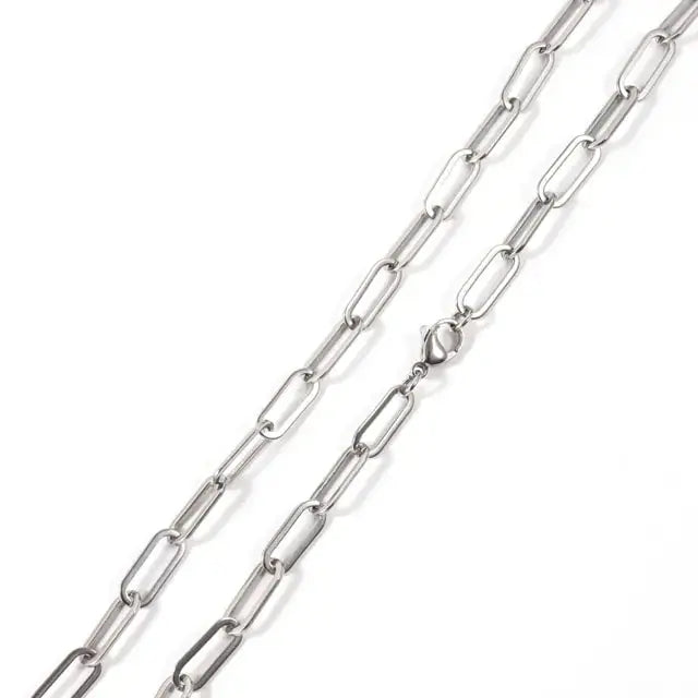 Paper Clip Chain Men Necklace sacodise.com