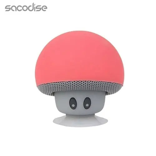 Portable Wireless Mushroom Bluetooth Speakers with Built-in Mic and Yellow Pandora