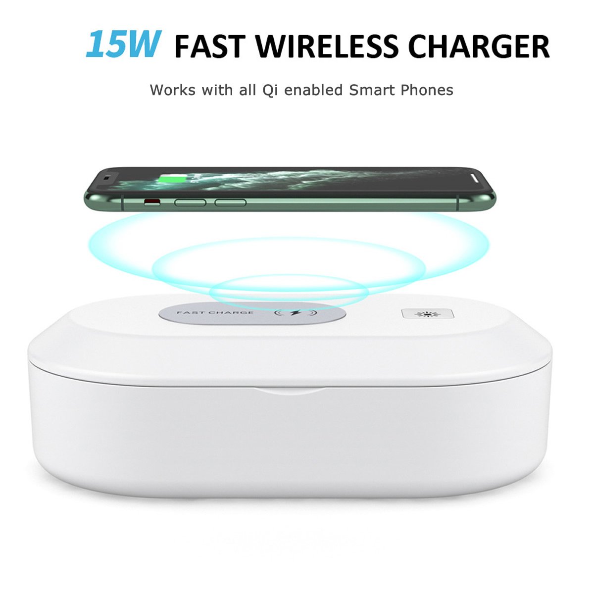 SaniCharge II is a 3 in 1 Sanitize And Charge Your Cell Phone Also Salmon Lucky