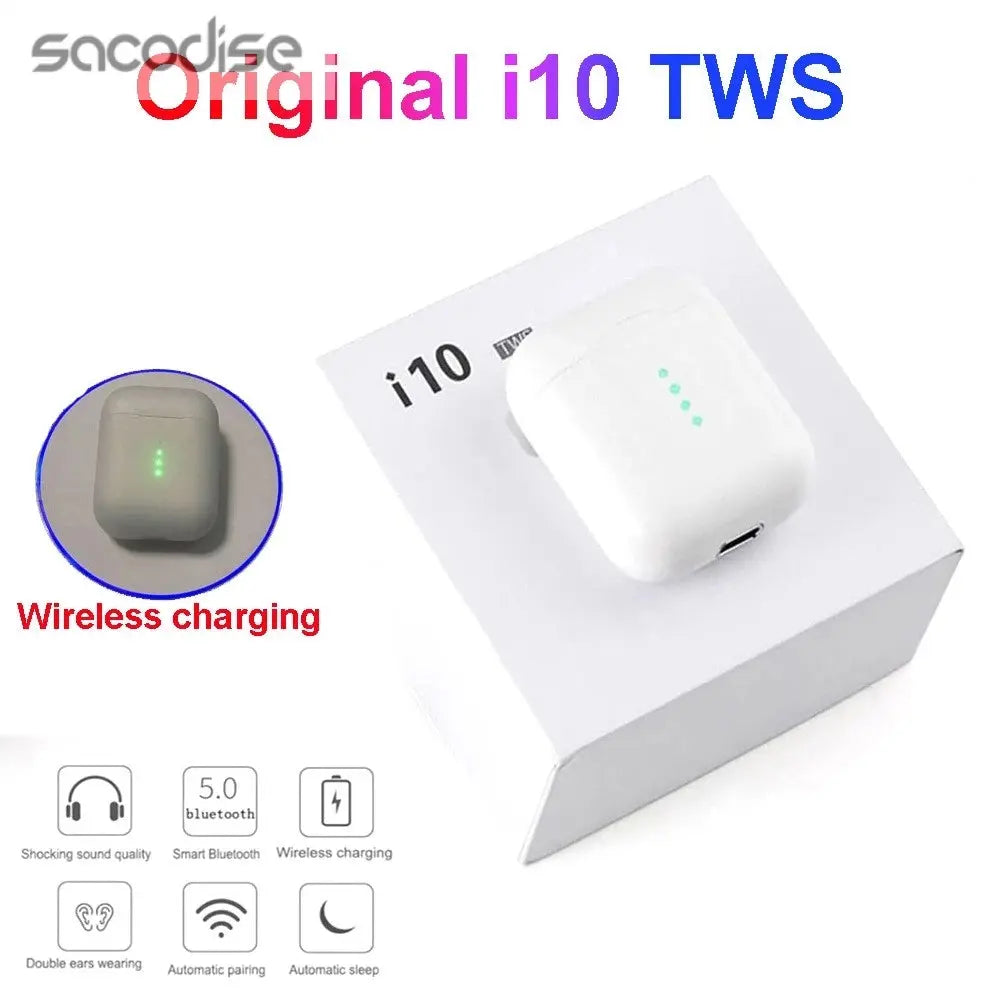 Wireless charging Bluetooth i10 TWS for Iphone12 Huawei Xiaomi Teal Simba