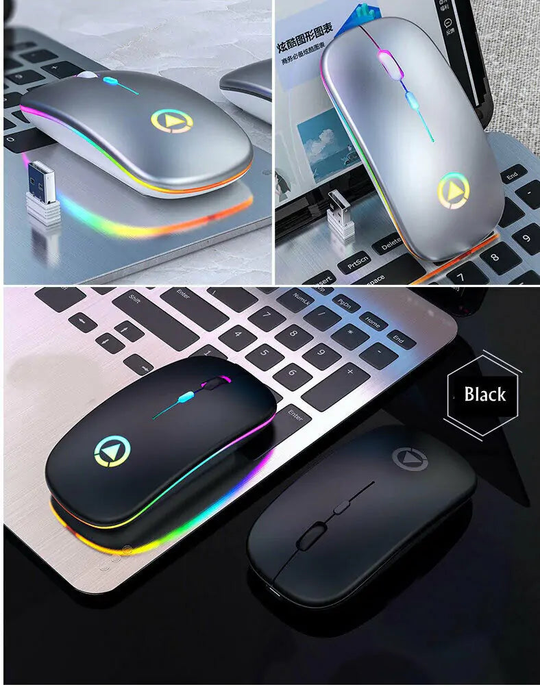 2.4GHz RGB Wireless USB Rechargeable Mouse sacodise.com