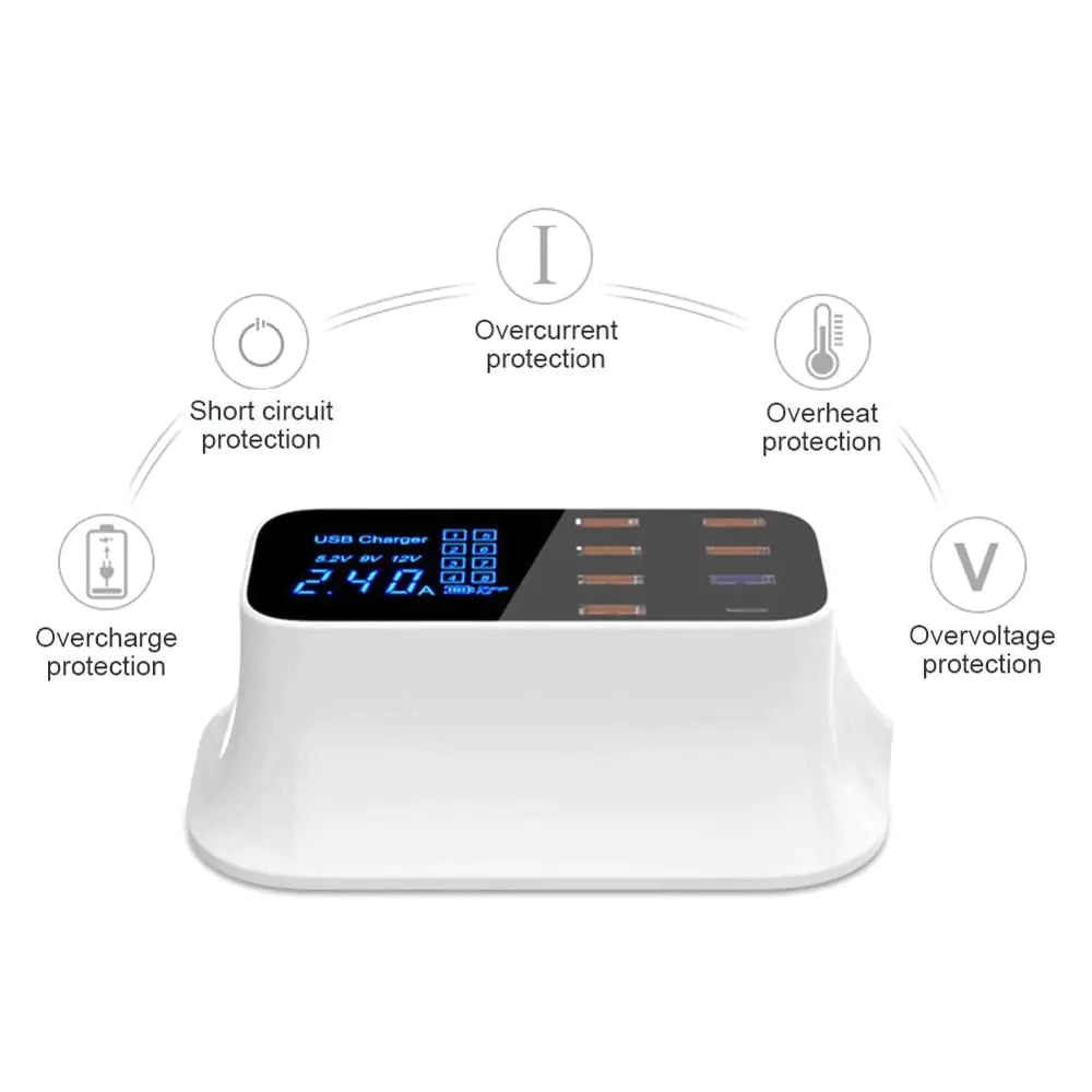 Multi-Port USB Charger Station Type C sacodise.com