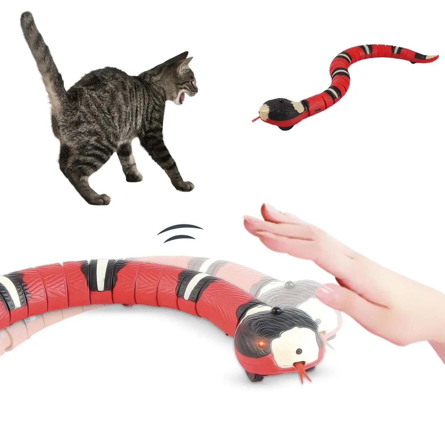 Automatic Electronic Snake Cat Toys sacodise.com