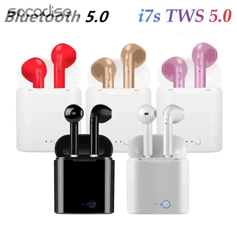 Bluetooth i7s TWS Wireless earbuds for Iphone Huawei Samsung Teal Simba