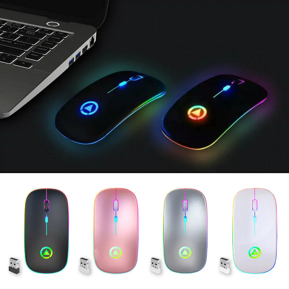 2.4GHz RGB Wireless USB Rechargeable Mouse sacodise.com