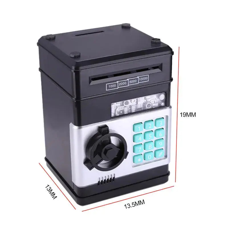 Electronic Piggy Bank ATM Mini Money Box Safety Password Chewing Coin Cash Deposit Machine Christmas Gift for Children Kids sacodise.com