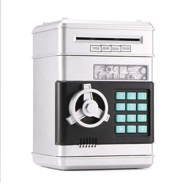 Electronic Piggy Bank ATM Password Money Box Cash Coins Saving Box ATM Bank Safe Box Automatic Deposit Banknote Christmas Gift sacodise.com