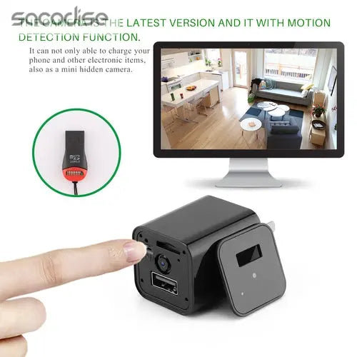 Hidden Camera HD 1080P USB Charger Home Security Teal Simba