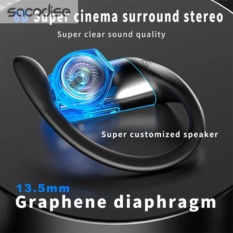 Led Display Wireless Headphones TWS Stereo Earbuds Teal Simba