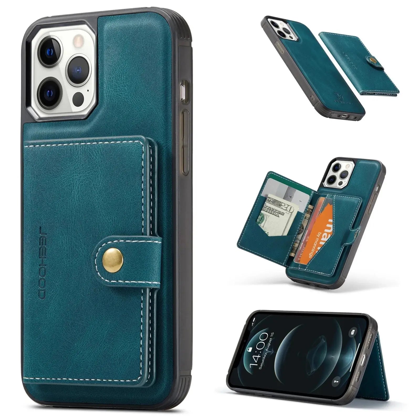 Luxury Magnetic Safe Leather Case For iPhone sacodise.com