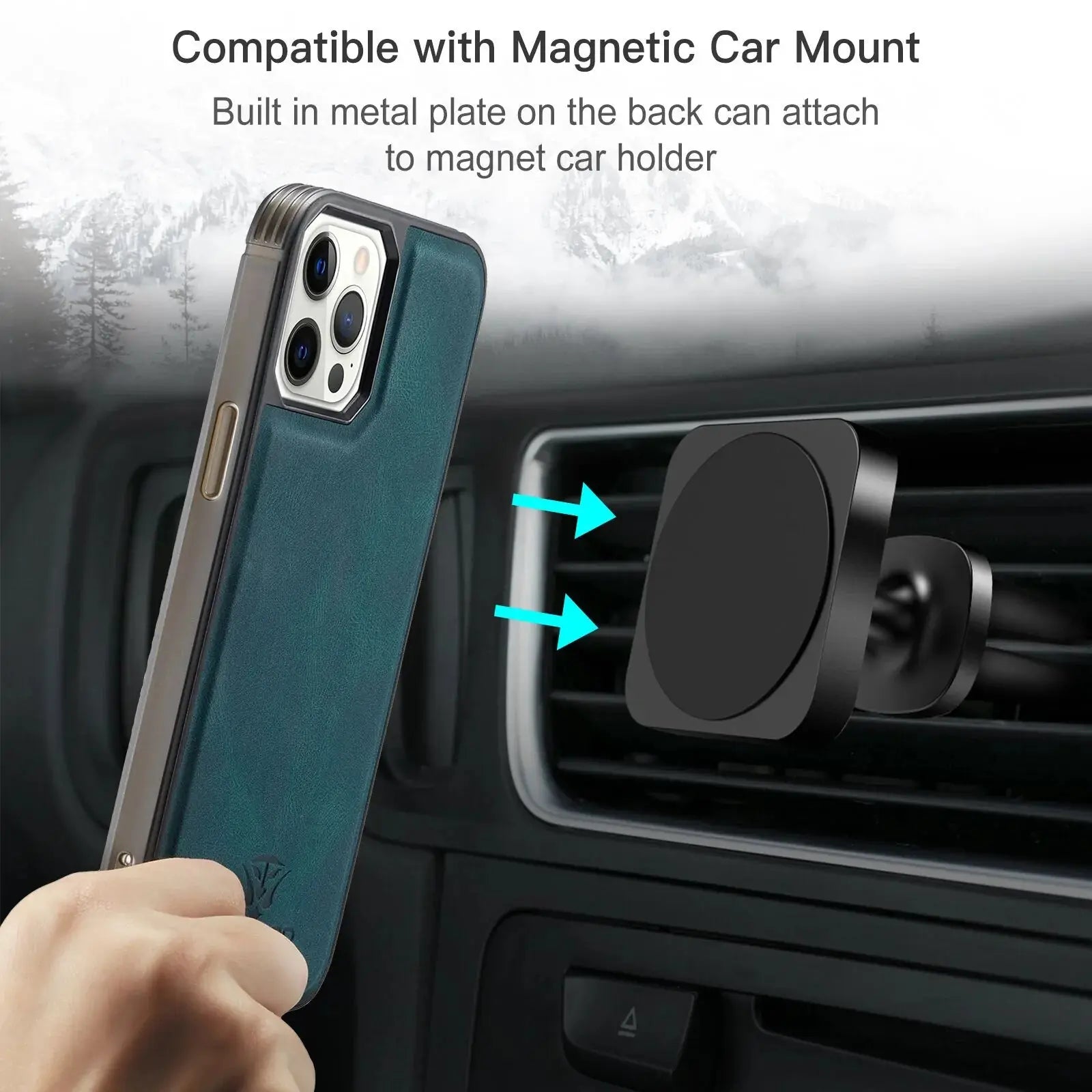 Luxury Magnetic Safe Leather Case For iPhone sacodise.com