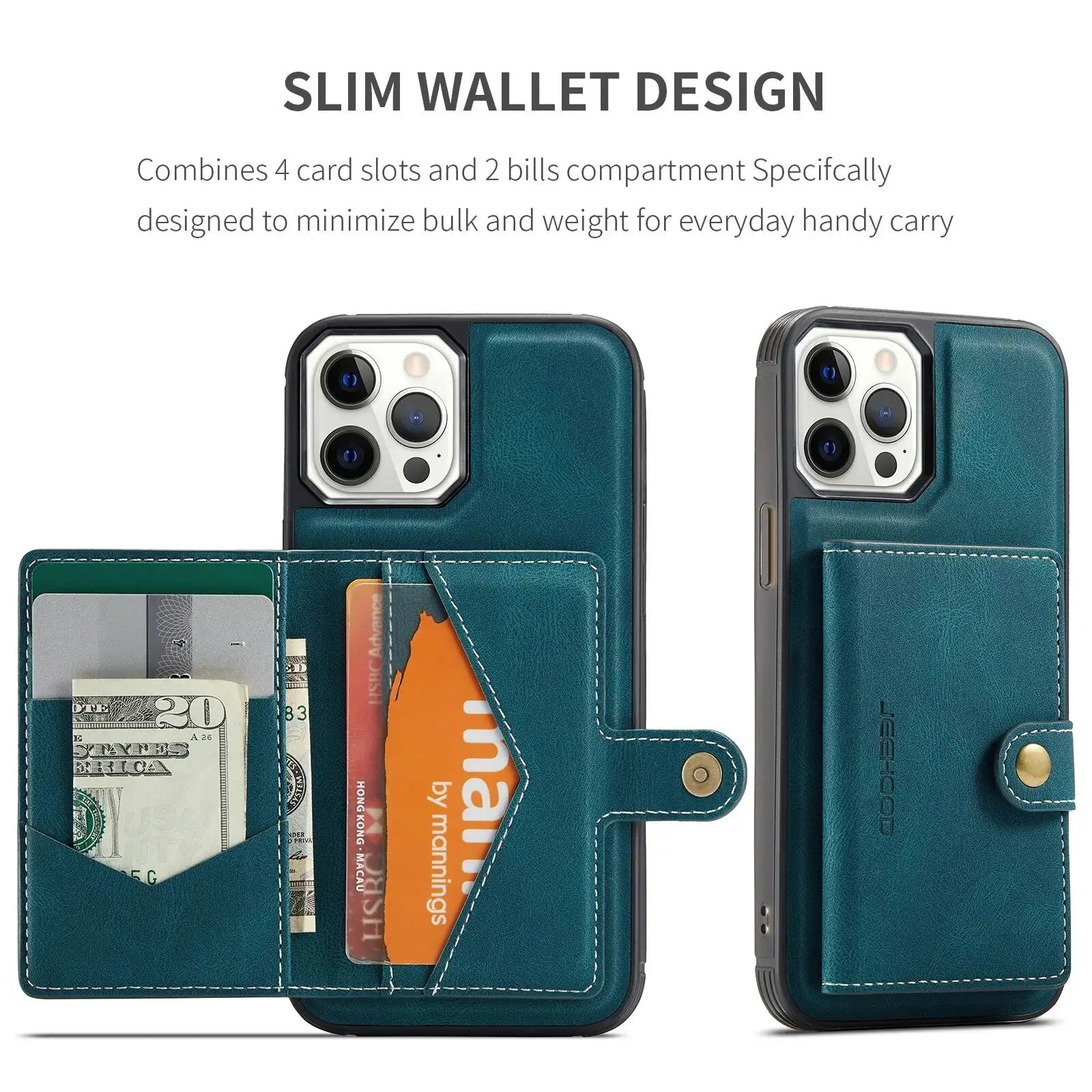 Luxury Magnetic Safe Leather Case For iPhone sacodise.com