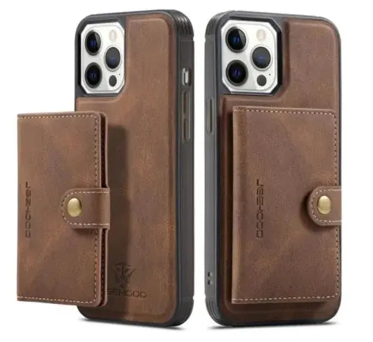 Luxury Magnetic Safe Leather Case For iPhone sacodise.com