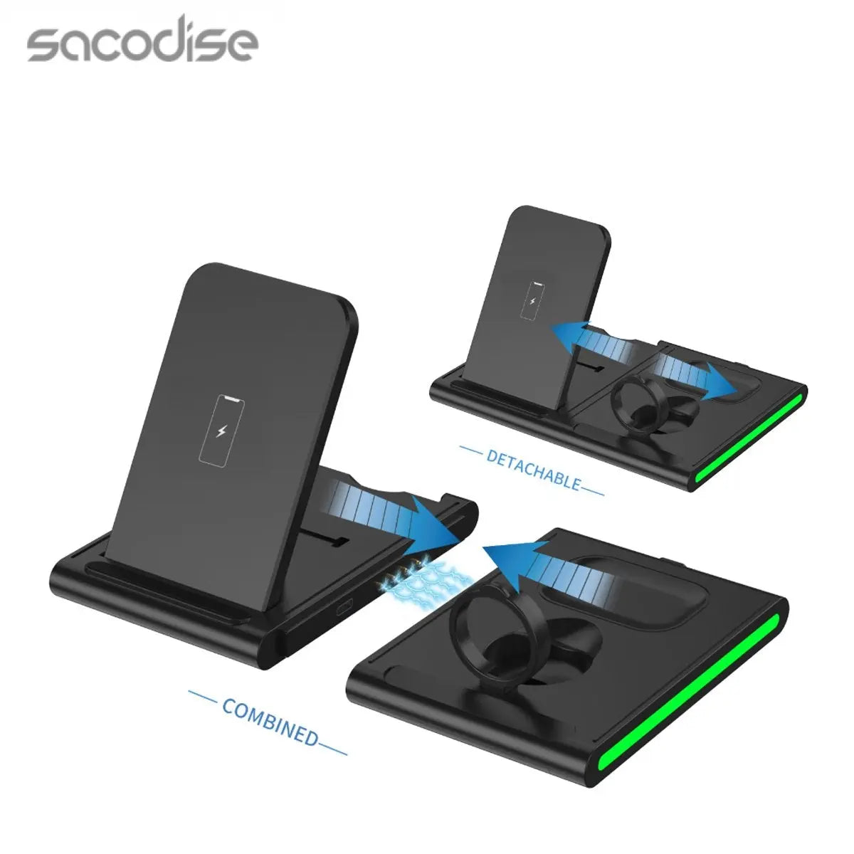 Magnetic Power Tiles 4 In 1 Wireless Charging Station Salmon Lucky