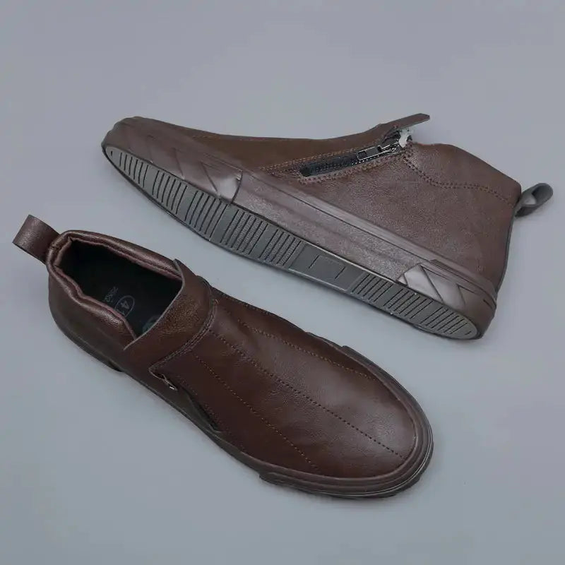 Men Vulcanized Leather Loafer Shoes sacodise.com