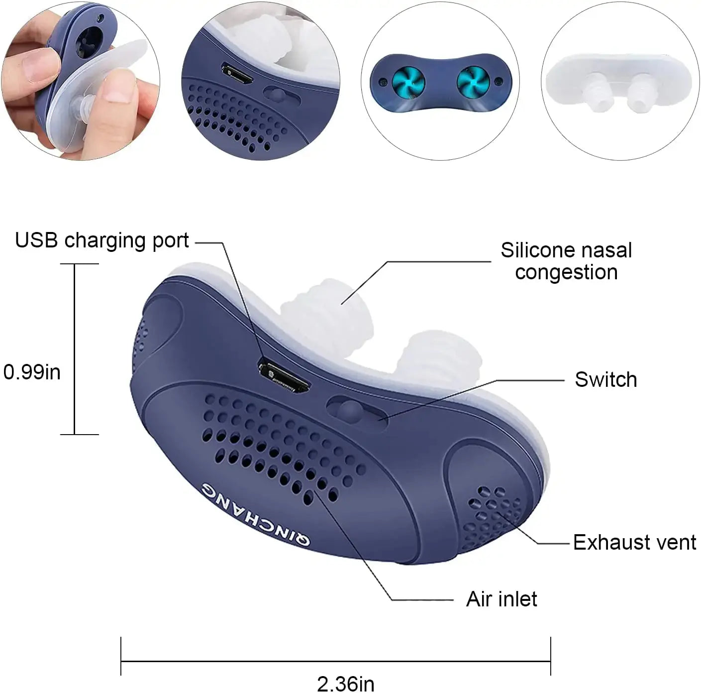 Micro-CPAP Anti Snoring Electronic Device sacodise.com