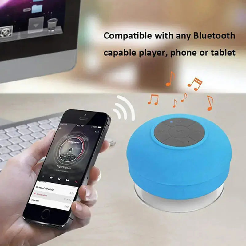 Mini Bluetooth Speaker Portable Waterproof Wireless Handsfree Speakers for Showers Bathroom Sucker Bluetooth Speaker Sound Box sacodise.com