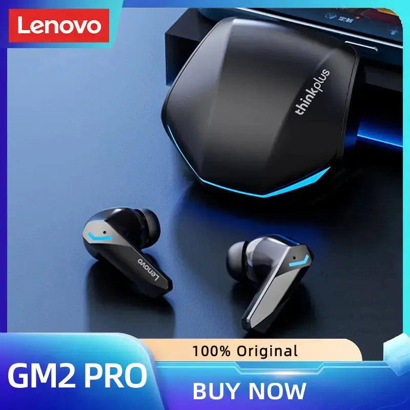 Original Lenovo GM2 Pro 5.3 Earphone Bluetooth Wireless Earbuds Low Latency Headphones HD Call Dual Mode Gaming Headset With Mic sacodise.com