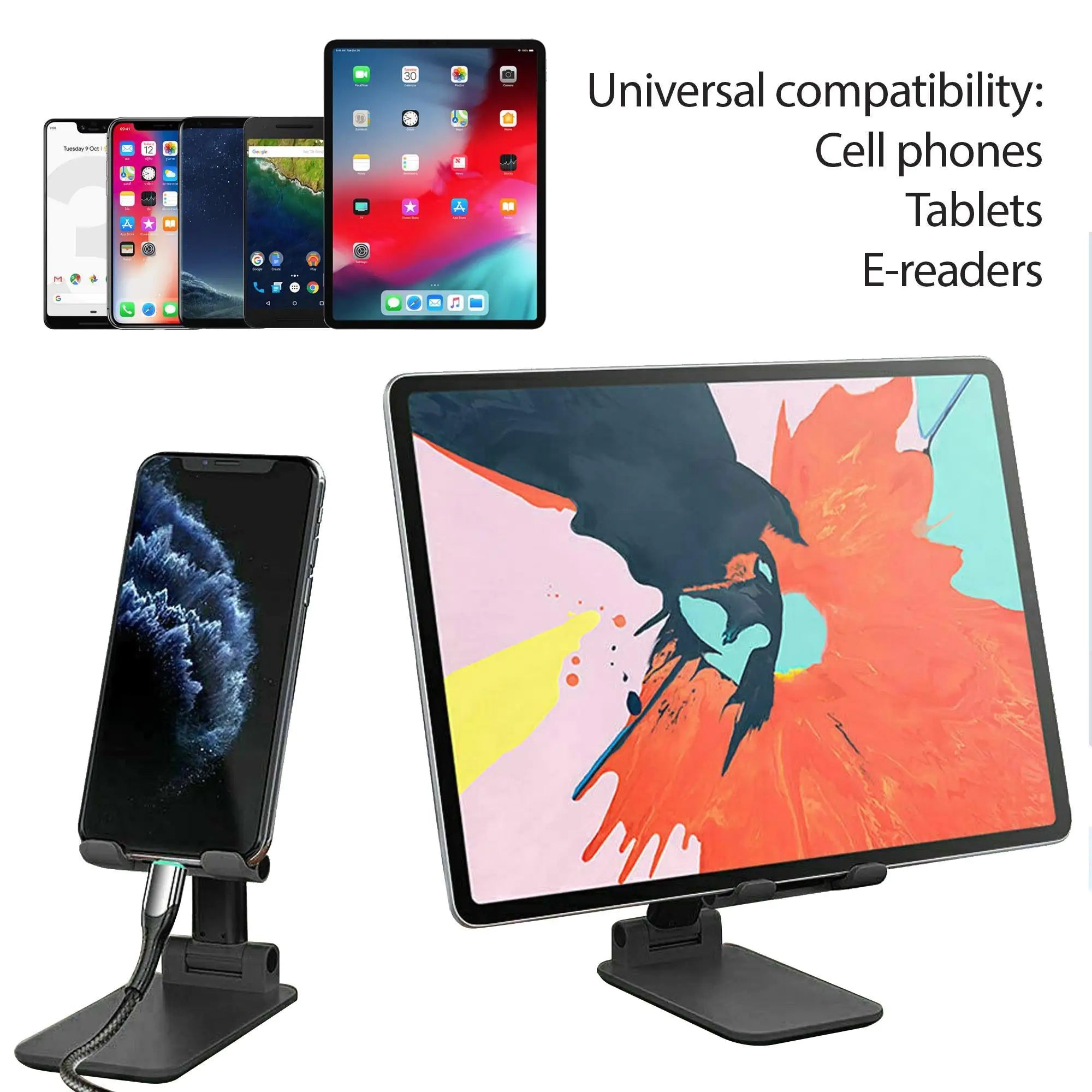 Adjustable Universal Tablet Stand Desktop Holder Mount Mobile Phone iPad iPhone sacodise.com