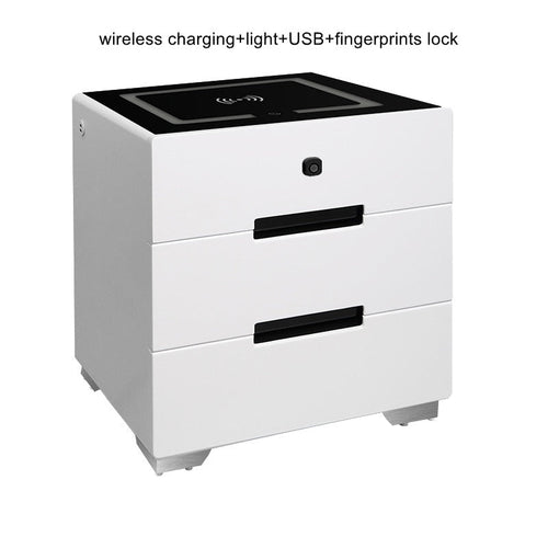 Smart Bedside Table with Wireless USB Charging Creative Yellow Angel