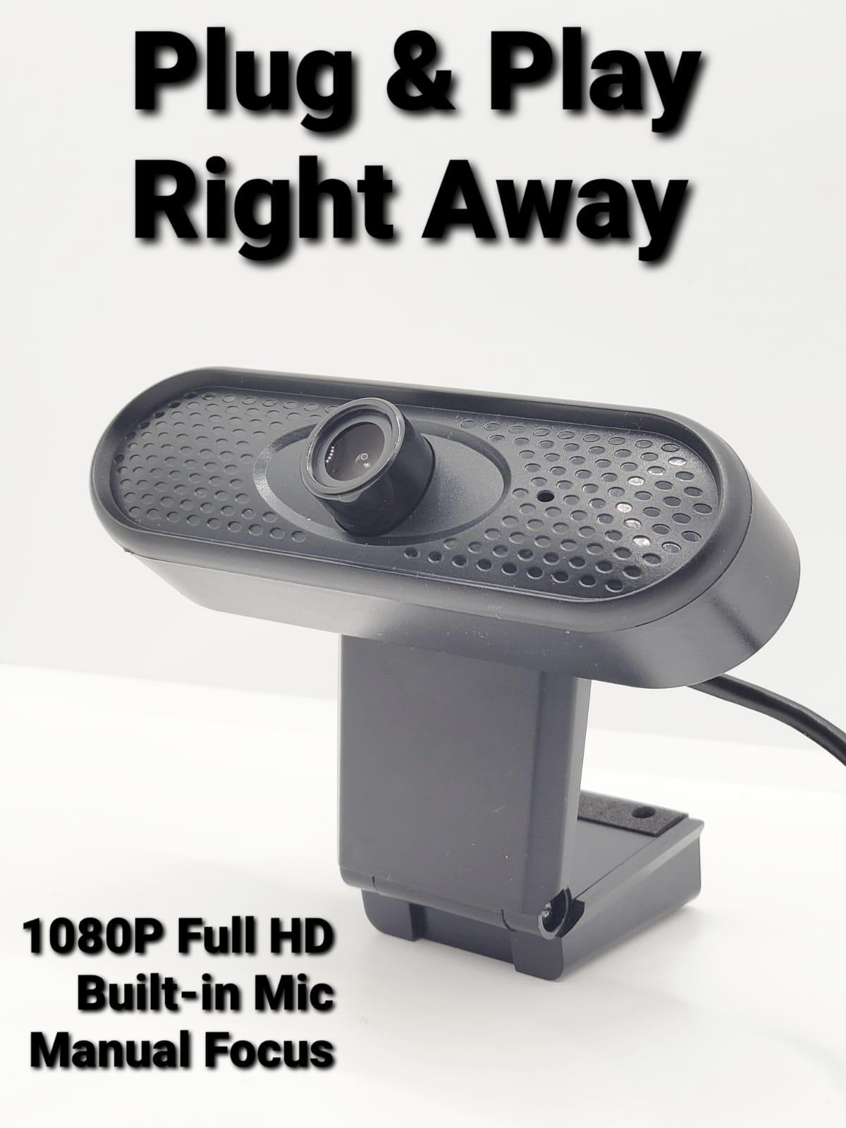 DT 1080P Full HD Webcam with Built-in Microphone for PC/Mac Fuchsia Electra