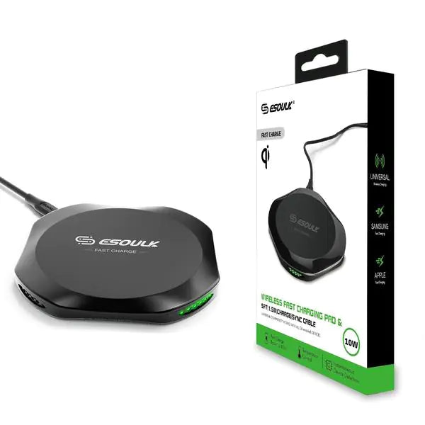 Esoulk QI Certified 10W Wireless Charging Fast Charger Pad sacodise.com