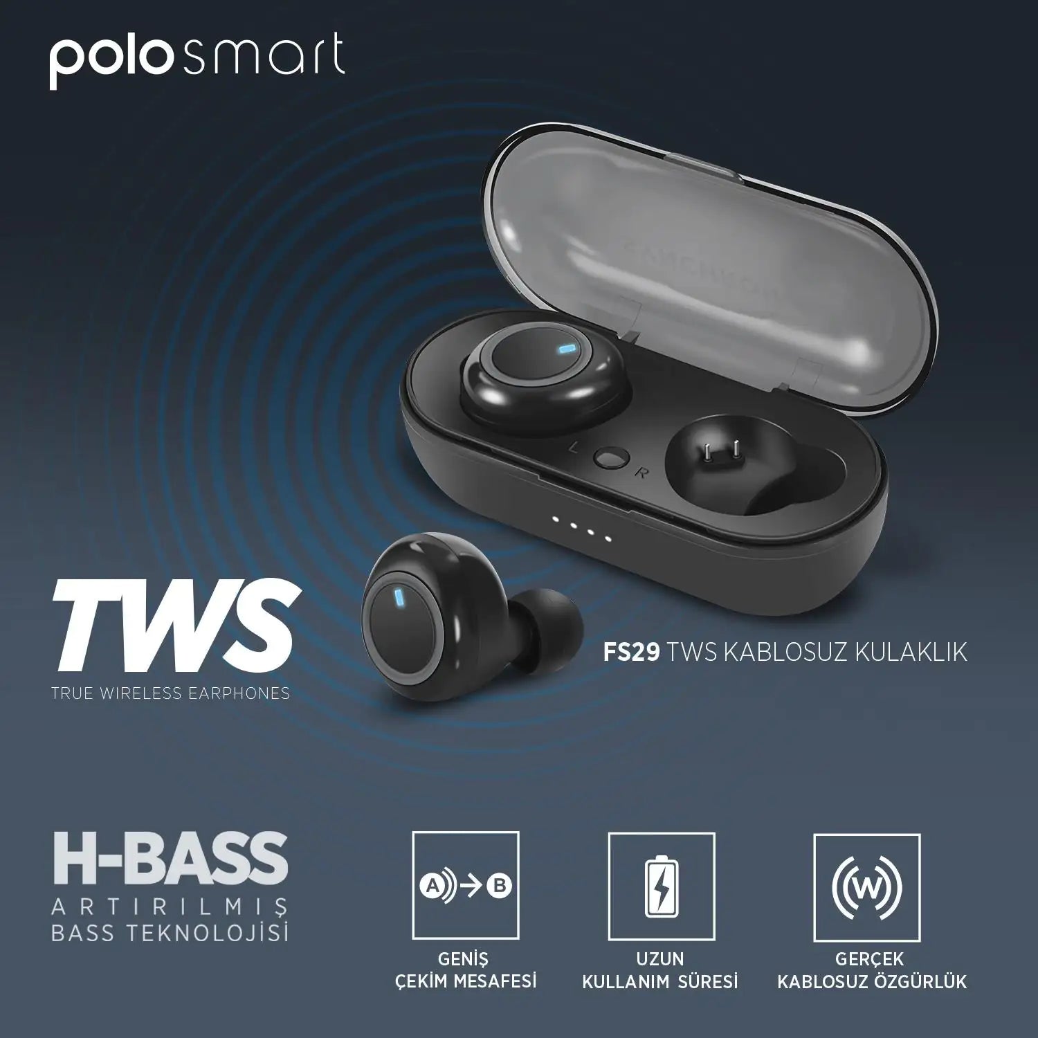 Polosmart FS29 TWS Wireless Earbuds sacodise.com