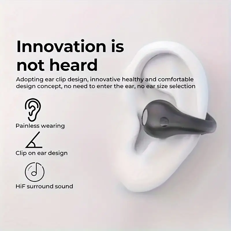 Open Ear Clip Wireless Earplugs Bluetooth TWS Lilac Milo