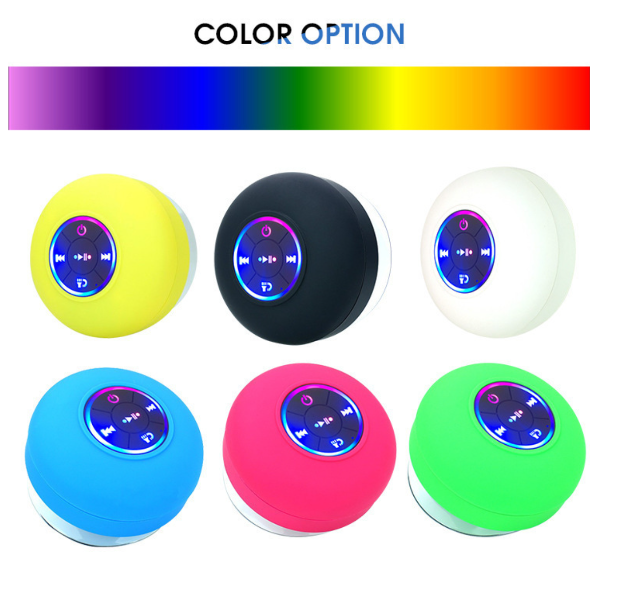 Mini portable waterproof RGB bluetooth speaker with sucker Lilac Milo