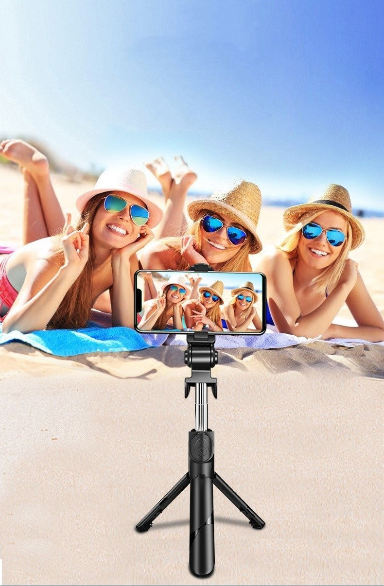 3 In 1 Tripod Bluetooth Selfie Stick with Fill Light for Smartphone Lilac Milo